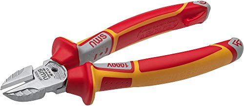 NWS VDE 2 in 1 Side Cutters 180mm, Blade Edge Full Flush, Cutting Capacity Max 7mm, Overall Length 180mm, Weight 265G
