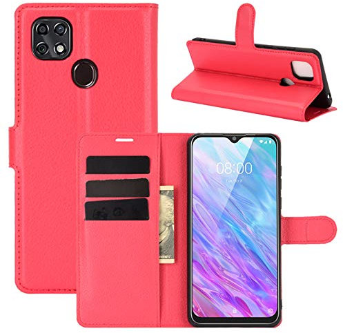 betterfon | Handyhülle ZTE Blade 10 Smart - Hülle Handy Tasche PU Leder mit Magnetverschluss/Kartenfächer für ZTE Blade 10 Rot