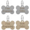Dog Bone ID Tag Personalised Engraved Silver Or Brass 38mm Puppy Collar Chipped (Silver)
