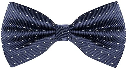 Allegra K Pajarita Pre-Atadas Con Lunares Pajarita Formale De Fiesta Para Hombre Azul Marino Blanco One Size