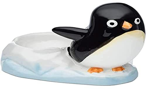 Puckator Huddle Penguin Ceramic Egg Cup, Food Safe, Breakfast Egg Holder, Novelty Kids Fun Design