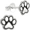 miimago Kinder Ohrringe Silber 925 Mädchen Pfoten Ohrstecker Hund Katzen Stecker Hundepfoten Katzenpfoten Schmuck Geschenke für Mädchen