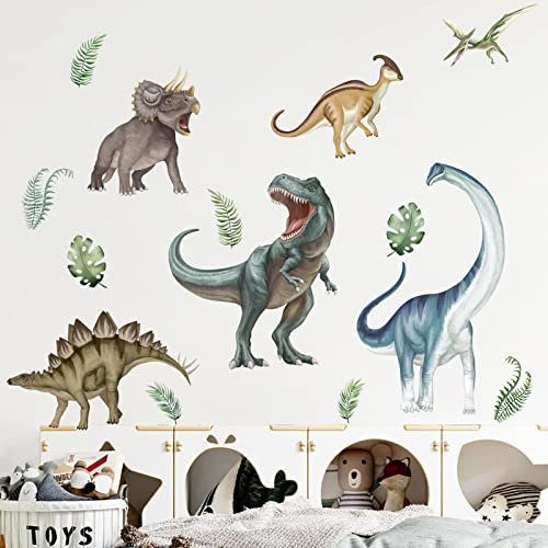 decalmile Wandtattoo Dinosaurier Wandaufkleber Dino Tiere Kinder Wandsticker Babyzimmer Kinderzimmer Jungen Wanddeko