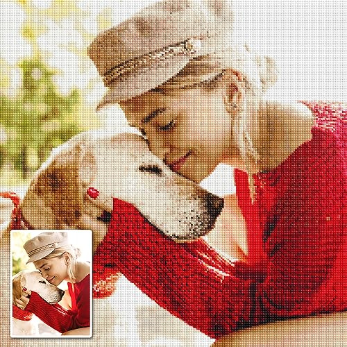 DPDP Diamond Painting Bilder Eigenes Foto Personalisiert - Custom Benutzerdefinierte Design Diamant Full Bilder Home Decor 80x100cm