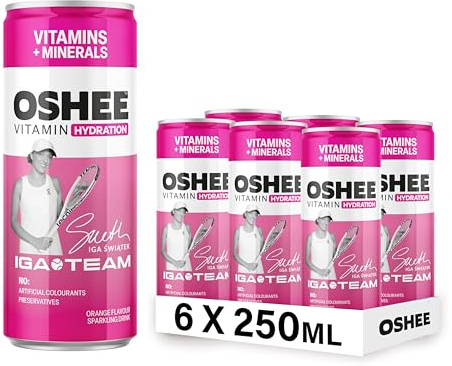 Oshee Vitamin Energy Formula 250ml Vitamins + Minerals (Pack of 6) - Orange flavour sperkling drink with addition of vitamins and minerals. - Multipack