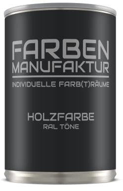 Farben Manufaktur Holzlasur Lasur Holzfarbe Holzschutzlack Holzlack lasierend nicht deckend RAL 2L, Farbe: ca. RAL 7039 Quarzgrau