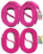 SNORS 2 PAAR flache Schnürsenkel PINK 110cm 6mm - waschbar, reißfest, elastisch, Schuhband für Sportschuhe Sneaker Halbschuhe, Polyester Senkel