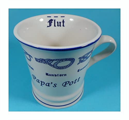 Papa`s Pott 10 x 9,5 cm Tasse Ebbe Flut Knoten Becher Kaffeetasse Kaffeebecher Deko GPT 85319