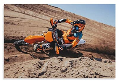 Motocross-Poster Dirt Bike Art KTM Poster Dekorative Malerei Leinwand Wandposter und Kunstbild Druck Moderne Familienzimmer Schlafzimmer Dekor Poster 30 x 45 cm
