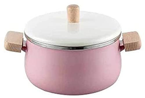 Vklopdsh Casserole à lait émaillée - Pour pâtes épaisses, universelle, pour , l'induction, faitout manuel, rose