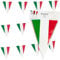 Deko * Italien * für Party und Länderparty | Italienische Dekoration Deutsche Partydeko Rot Weiß Grün Italy Flagge, Edition: Wimpelgirlande, 10m