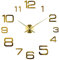 3D Wanduhr Groß XXL zum Kleben,DIY Rahmenlose Wanduhr Zum Aufkleben Stumm Spiegel Aufkleber Abnehmbarer Wandtattoos Dekoration Modern Design Acryl Wanduhren Quarzuhr für Zuhause, Büro, Hotel,70-90cm