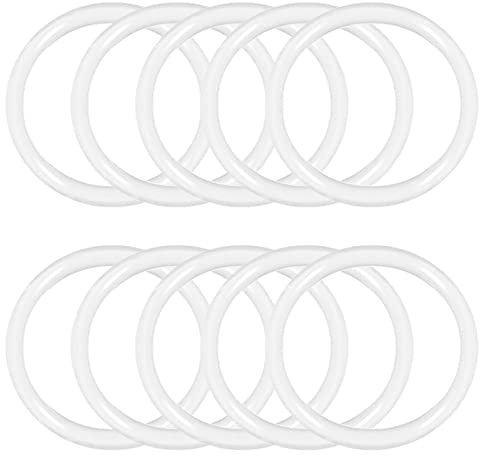 QUARKZMAN 20mm ID Silikon O-Ringe Unterlegscheibe Dichtung x 10 Stücke Unterlegscheibe Runde flach Dichtungsring für Glas Türgriff transparent