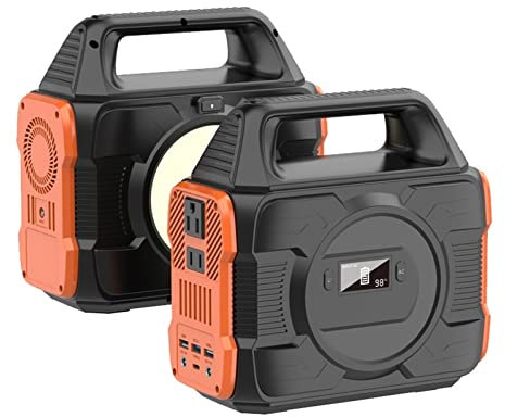 PROPFE 200W Power Station 110V 48000mAh Portable Solar Powerbank Outdoor Camping Energy Power Supply Bank 220V (Color : 1X orange, Size : USA)