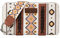 Wrangler Geldbörse für Damen, Western-Azteken-Clutch, Handgelenktasche mit Kreditkartenfach, A-beige, Trendig
