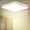 LEZOE 18W Deckenlampe LED Deckenleuchte Bad 4000K 1800LM IP54 Badleuchte Flach LED Leuchte Panel mit Hintergrundbeleuchtung Für Wohnzimmer/Badezimmer/Küche/Flur/Schlafzimmer/Keller/Diele 22x22x2.5cm