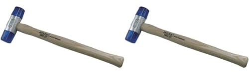 HAZET Gummihammer 1951-27 | 265 mm, Hammer-Kopf-Ø 27 mm - schlagfestes Cellulose-Acetat, nahezu rückschlagfrei, robuster Stil aus Esche | Made in Germany (Packung mit 2)