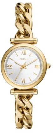 Uhr Carlie 3-Zeiger-Werk Edelstahl goldfarben