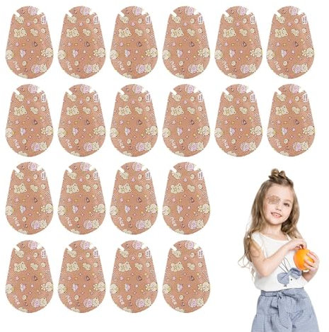 Cache-œil pour, cache-œil de dessin animé - Bandage pour les yeux de dessin animé pour - Coussinets respirants pour les yeux, 20 pièces, coussinets pour les yeux bloquant la lumière