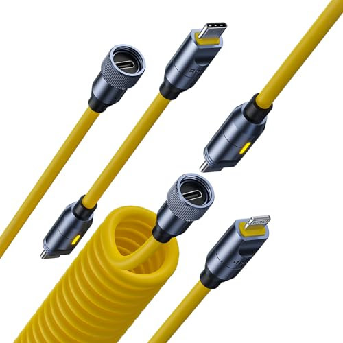 AOHI 240W 8 in 1 USB C Cable & Lightning Cable Set, The Future PD3.1 Type C Fast Charging Cable and MFi Certified Lightning Cable Set for iPhone,MacBook,iPad,Galaxy