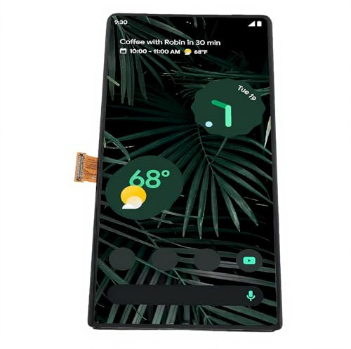 Diyeeni Bildschirm für Pixel 6 Pro 5G LCD-Display Ersatz für Pixel 6 Pro 8VOU GLUOG Touchscreen-Digitizer-Baugruppe mit Fingerabdrucksensor und Reparaturwerkzeugen, 3D Sensitive Touch