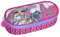 PRESTIGE & DELUXE Federmäppchen mit Reißverschluss Lol O.M.G, oval, rosa + Schlüsselanhänger mit Pailletten und Stift, mehrfarbig, mehrfarbig, piccolo, Klassisch