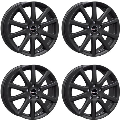 4x AUTEC Felgen Alufelgen SKANDIC ECE 6.0x15 ET47 5x112 Schwarz matt kompatibel mit VW Touran Golf V Golf VI Jetta Caddy