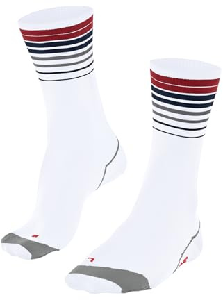 FALKE Unisex Fahrradsocken BC Impulse Reflect U So Funktionsmaterial antiblasen 1 Paar, Weiß White 2008, 39-41