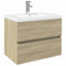 vidaXL Ensemble de Meubles de Bain 2pcs céramique et Bois d'ingénierie, Armoire de Salle de Bain, Meuble de Salle de Bain, Meuble de vestiaire