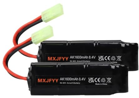 MXJFYY 2PCS 8,4V 7S 2/3A 1600MAH NIMH Airsoft Akku, Flacher Akku für Airsoft Guns Toy