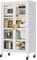 MAGIC SELECT Armario de Cocina con Ruedas, Vitrina de Almacenamiento para Hogar, Alacena con Puertas, Organizador para Casa, Baño, Salón, Habitación (4 baldas/135x60x40 cm)