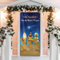 Festone Natalizie Spagnolo Banner con Scritta Feliz Navidad & Día de Reyes Magos Decorazione Natalizie Porta