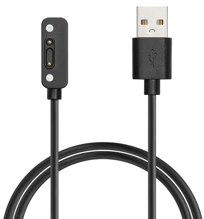 kwmobile USB Kabel Charger kompatibel mit Xplora X6 Play / X6 Pro Ladekabel - Smart Watch Ersatzkabel - Fitnesstracker Aufladekabel in Schwarz