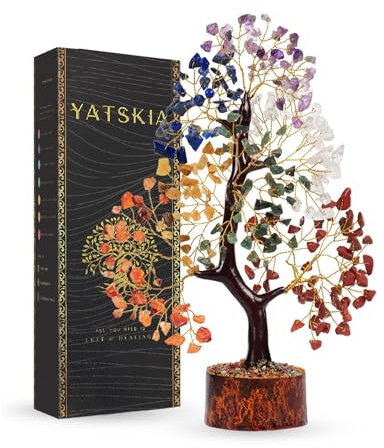 Yatskia 7 Chakra Tree Of Life, Crystal And Gemstones, Birthday Gifts For Women, Decorative Home Accessories, Living Room Decor, Crystal Gifts For Women