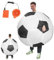 Aufblasbares Kostüm aus Polyester, aufblasbare Fußball-Uniform, Erwachsenen-Fußball-Cheerleader-Cosplay, lustiges Performance-Verkleiden für Neujahr, Bühnenshows und Party-Events