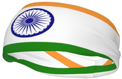 Indian Flag Print Fashionable Sweat-Wicking Headband, Lightweight and Comfortable Sports Sweatband