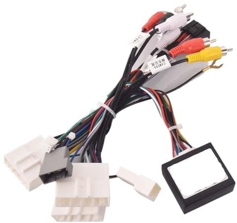ZVPQU Car Radio Stereo Wiring Harness Cable Adapter Android 16pin, for Nissan, for Murano Qashqai J10 J11 X Trail Tiida radio adapter cable(Canbus Cable)