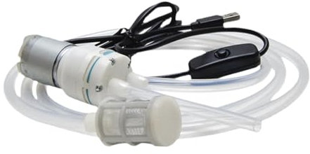 LeeQinersw Pompa Elettrica Portatile con USB per Il Trasferimento di Vino, Progettata per Birra E Kombucha, Tubo di Silicio 160 Cm