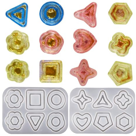 LLINthy Formen für Schlüsselanhänger und Schmuck, stabile Silikon-Anhängerformen für Epoxidharz, Shaker, Charme und Dekorationen