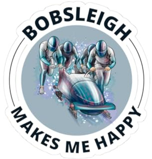 Sleigh Happy Bobsled Sticker – Fun Vinyl Decal for Winter Sports & Adrenaline Junkies