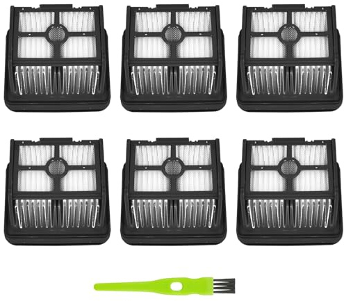 Lot de 6 filtres HEPA compatibles avec Dreame H12 Pro/H13 Pro/H12 DUAL/M12, kit de filtres de rechange pour aspirateur eau et poussière