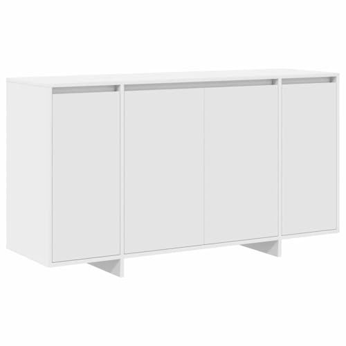 vidaXL Sideboard White 135 x 41 x 69 cm Engineered wood, Modern Sideboard, Rectangular Design, Engineered Wood Buffet, Functional and Minimalist Living Room, Storage Solution Unit