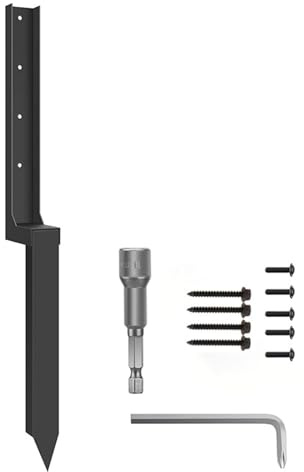 Robuste Stahl-Zaunpfostenreparaturpfähle mit Erdankern, Schraubbefestigung, Erdspieße für Zaunpfosten, Reparatur, Erdspieße, Dübel