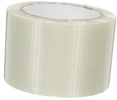 Gogogmee Nastro in Fibra di Vetro Resistente Adesivo Rinforzato con Trama per Imballaggi Pesanti Sigillatura Industriale e Elettrico