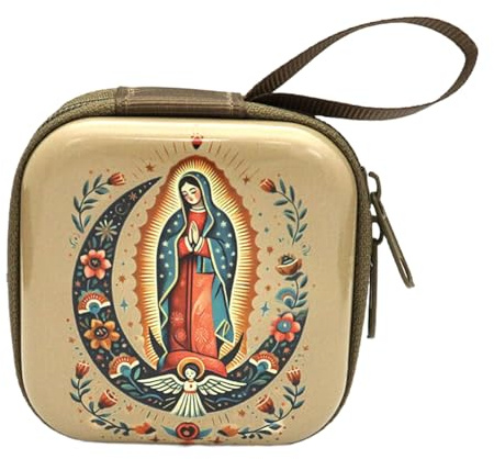 Rosenkranz Gebetstasche mit Reißverschluss religiöse Schmuckschachtel zur Aufbewahrung von Ohrringen Rosenkranz Gebetstasche, G, フリーサイズ