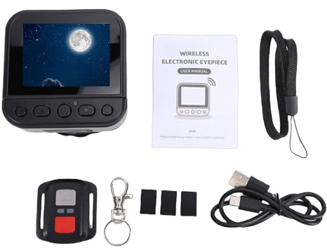 Cuifati 4K Telescope Camera for Astrophotography with 2.8 HD Display, for 0.9 to 2.36 Inch Eyepiece Adapter, 16x Zoom, Telescope Accessory & Gift for Astronomy Enthusiasts