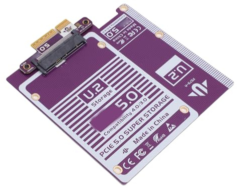 Bewinner PCIe 5.0 X4 to U.2 Hard Disk Adapter Efficient 128Gbps Expansion Card for Video Editing for