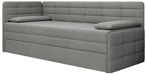 Mirjan24 Polsterbett Satixa, Schlafsofa mit Stauraum, Bett mit Kopfteil, Tagesbett, Doppelbett mit Matratze (Polo 894)