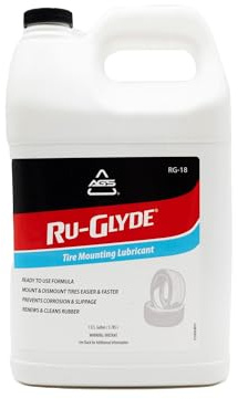 Ru-Glyde Tire Mounting Lubricant by AGS – 1 Gallon | Tire Bead Seating Lube & Rubber Rejuvenator | Prevents Rim Rust | No-Mix, Ready-to-Use Formula for Tire Changers, Auto Shops & DIY Tire Install