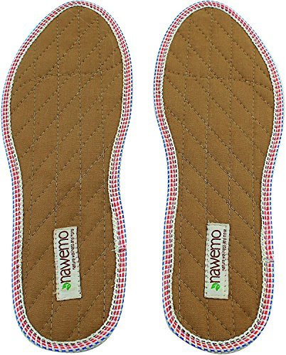 Nawemo Zimtsohlen, geruchsbindende Zimteinlegesohlen gegen Schweißfüße, Fußgeruch, dünne Einlegesohlen braun (1er Pack/1 Paar), Größe 47 EU